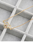 Fashion Love Ecg Golden Copper Micro-set Zircon Love Round Necklace
