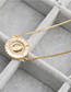 Fashion Oval Copper Micro Inlay Zircon Portrait Geometric Necklace