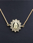 Fashion Oval Copper Micro Inlay Zircon Portrait Geometric Necklace