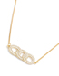 Fashion Round White Copper Micro-set Zircon Openwork Geometric Necklace