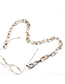Fashion Khaki Resin Acrylic Shell Pattern Anti-slip Glasses Chain