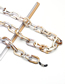 Fashion Khaki Resin Acrylic Shell Pattern Anti-slip Glasses Chain