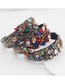 Fashion Color Mixing Geometrical Alloy Wide-brimmed Hair Band With Rhinestones