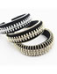Fashion Golden Sponge Alloy Wide-brimmed Hair Band With Diamond Tassels