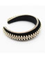 Fashion Golden Sponge Alloy Wide-brimmed Hair Band With Diamond Tassels