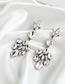 Fashion Champagne Alloy Diamond Stud Earrings