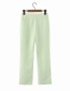 Fashion Green Loose Long Solid Color Straight Pants
