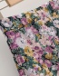 Fashion Purple Flower Floral Print A-line Skirt
