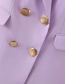 Fashion Purple Double-breasted Loose Blazer