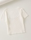 Fashion White Slim Short-sleeved T-shirt
