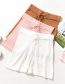 Fashion Pink Knitted Wide Band Straight Pants