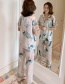 Fashion Little Yellow Duck Ice Silk Short Sleeve Printed Cardigan Pajama Set  Silk