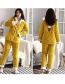 Fashion Dark Green Coral Velvet Three-layer Thickened Cotton-printed Home Service Suit  Coral Velvet