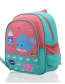 Fashion Pink With Green Animal Print Contrast Childrens School Bag