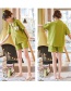 Fashion Light Green Pure Cotton Short-sleeved Thin-print Printed Home Service Pajamas Set  Cotton