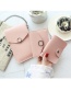 Fashion Light Pink Chain Flip Can Touch Screen Mobile Phone Bag Wallet Card Bag Three-piece Combination