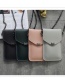 Fashion Light Grey Cat Ear Chain Transparent Touch Screen Shoulder Messenger Bag