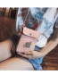 Fashion Pink Plant Embroidered Flip Oblique Mobile Phone Bag