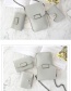 Fashion Light Grey Three-piece Set Of Square Buckle Touch Screen Chain Mobile Phone Bag Wallet Card Bag