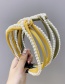 Fashion Yellow Multiple Cross Pearl Hollow Hollow Headbands In The Middle