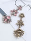 Fashion Pink Alloy Diamond Stud Earrings