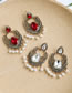 Fashion Red Famous Diamond Tassel Earrings With Alloy Diamonds