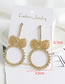 Fashion Silver Alloy Studded Bow Round Stud Earrings