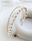 Fashion Golden Alloy Diamond Double-pearl Headband