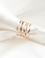 Fashion Golden Alloy Diamond Love Ring Set