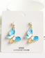 Fashion Blue Alloy Drop Pearl Pearl Stud Earrings