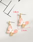 Fashion Pink Alloy Drop Pearl Pearl Stud Earrings