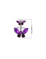 Fashion Purple Geometric Butterfly Micro-set Rhinestone Alloy Navel Nail
