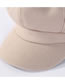 Fashion Creamy-white Wool Stitching Octagonal Cap