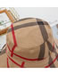 Fashion Beige Suede Collapsible Plaid Fisherman Hat