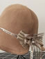 Fashion Gray Knitted Split Bow Bow Sunscreen Sun Hat