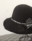 Fashion Black Knitted Split Bow Bow Sunscreen Sun Hat