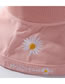 Fashion Pink Knitted Top Stitching Little Daisy Fisherman Hat