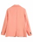 Fashion Light Pink Single-breasted Solid Color Long Blazer