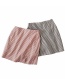 Fashion Pink Houndstooth Split A-line Skirt