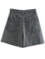Fashion Gray Washed Denim High Waist Shorts
