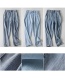 Fashion Middle Stone Blue Denim Pants With Washed Elasticated Waist