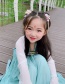 Fashion Sansheng Flower-green Resin Alloy Flower Butterfly Tassel Children Hair Clip Set