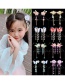 Fashion Peach Blossom-purple Resin Alloy Flower Butterfly Tassel Children Hair Clip Set