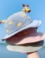 Fashion Pink About 47cm 6 Months To 2 Years Old Giraffe Print Tassel Children Sunscreen Fisherman Hat