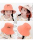 Fashion Letters-yellow Head Circumference About 48-53cm 3-8 Years Old Alphabet Bicycle Embroidery Children Sunscreen Fisherman Hat