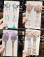 Fashion Crystal Flower-light Purple Resin Flower Butterfly Tassel Alloy Children Hairpin