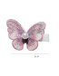 Fashion Pink Butterfly Mesh Embroidered Pearl Alloy Hair Clip