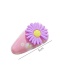 Fashion Pink Plaid Daisy#5 Piece Set Flower Butterfly Fruit Geometric Children Hairpin Set