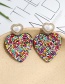 Fashion Color Love Pearl Earrings With Alloy Pearls And Diamonds