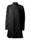 Fashion Black Long Sleeve Stand Collar Pleated Dress